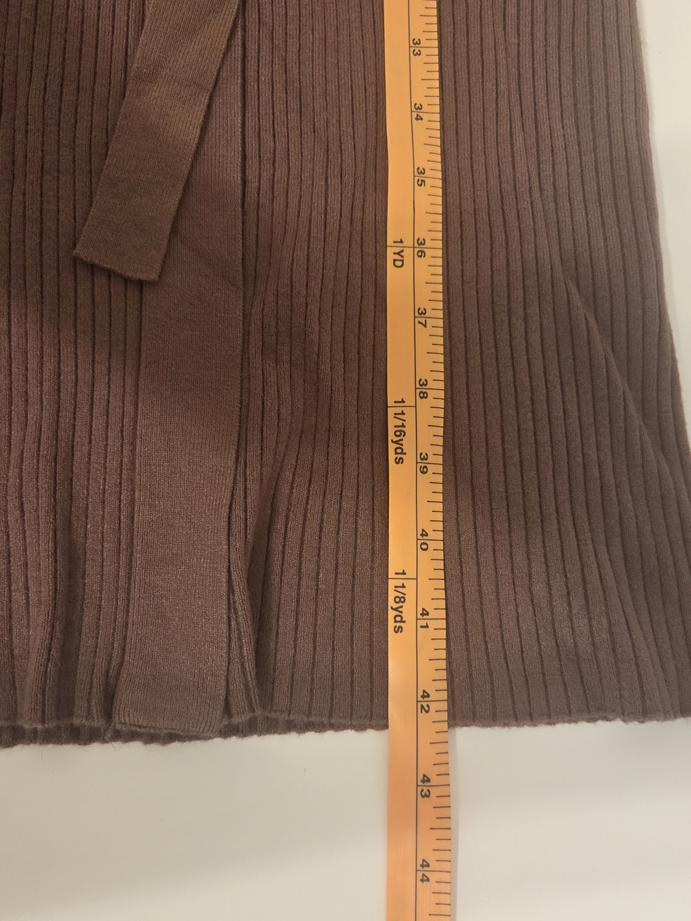 Joseph Ribkoff Long-Sleeve Ribbed Button-Front Dress in Brown - Picture 3 of 7